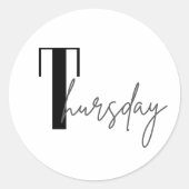 Thursday Ronde Sticker (Voorkant)