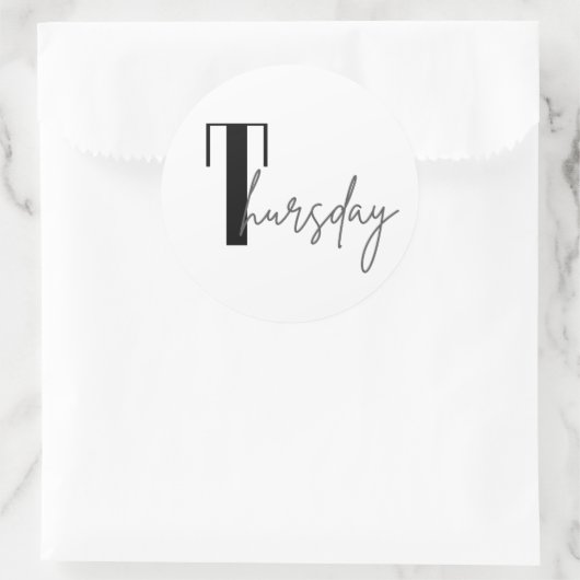 Thursday Ronde Sticker (Tas)