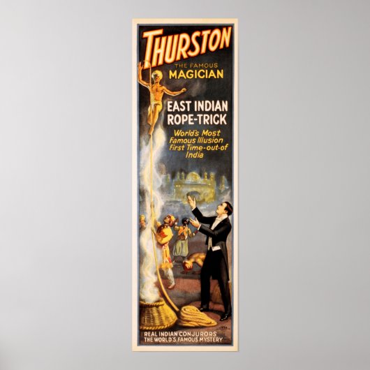 ThURSTON beroemde Magicische Oost-Indische Rope Tr Poster (Voorkant)