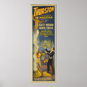 Thurston de goochelaar - Oost-Indische Rope Trick Poster