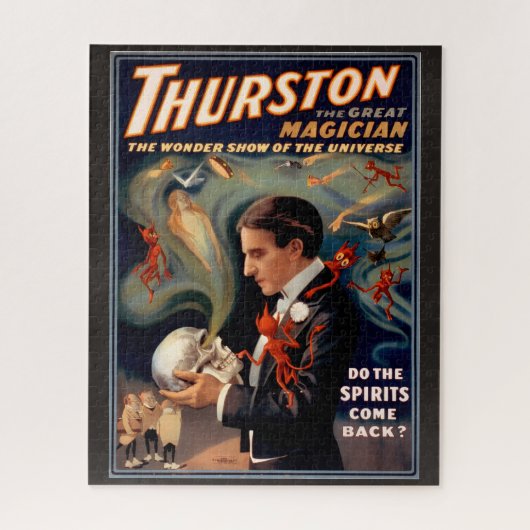 Thurston De Goochelaar Puzzel Vintage Poster (Verticaal)