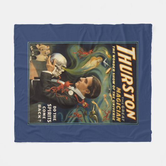 Thurston de Grote Magicische Holding Fleece Deken (Voorkant (Horizontaal))