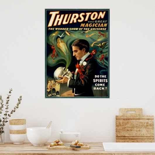 Thurston de Grote Magicus c. 1915 Poster (Keuken)