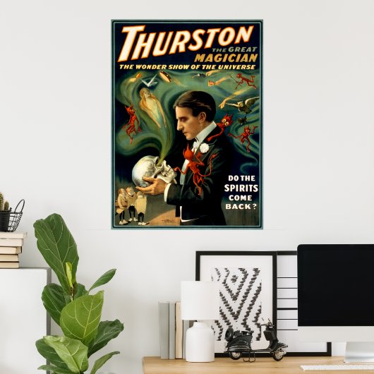 Thurston de Grote Magicus c. 1915 Poster (Thuiskantoor)