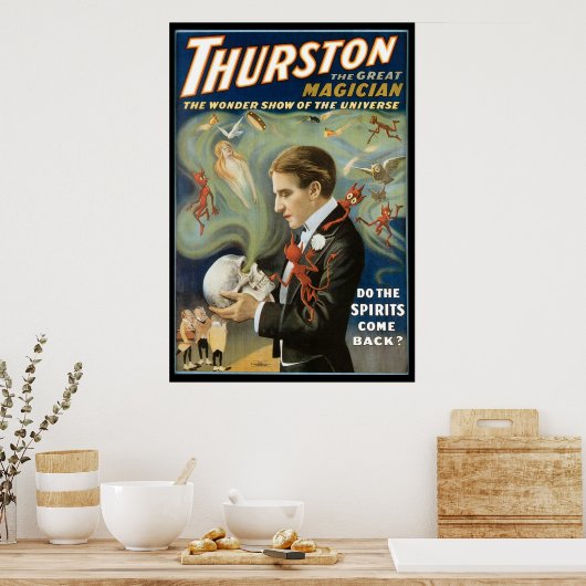 Thurston De Grote Magicus ~  Magische Wet Poster (Keuken)