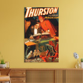 Thurston de Grote Magicus met Devil Magic Canvas Afdruk (Insitu (Woonkamer))