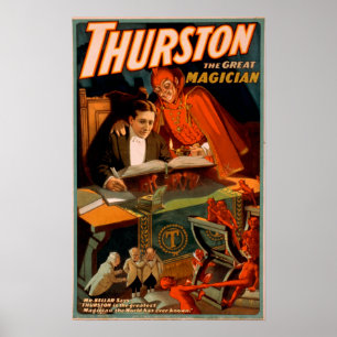 Thurston de Grote Magicus met Devil Magic Poster