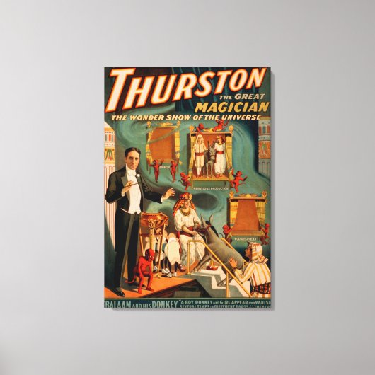 Thurston - Demons & Donkey Vanish Trick Magic Canvas Afdruk (Voorkant)