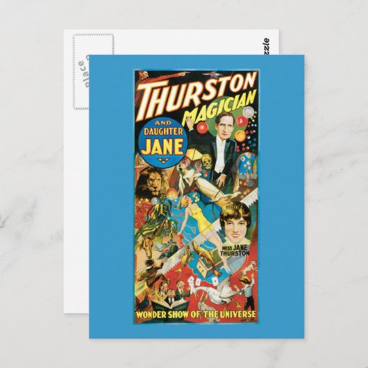 Thurston & Dochter Jane Magicia Adverteren Briefkaart (Voorkant / Achterkant)