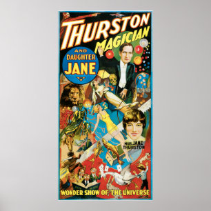 Thurston & Dochter Jane Magicien Adverteren Poster