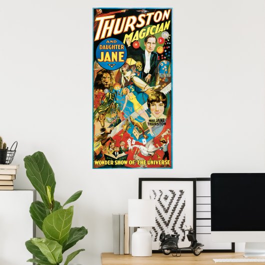 Thurston & Dochter Jane Magicien Adverteren Poster (Thuiskantoor)