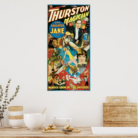 Thurston & Dochter Jane Magicien Adverteren Poster (Keuken)