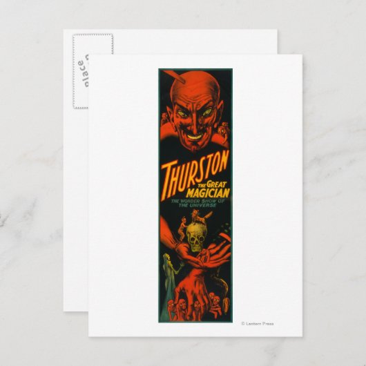 Thurston "Great Magicia Show of the Universe" Briefkaart (Voorkant / Achterkant)