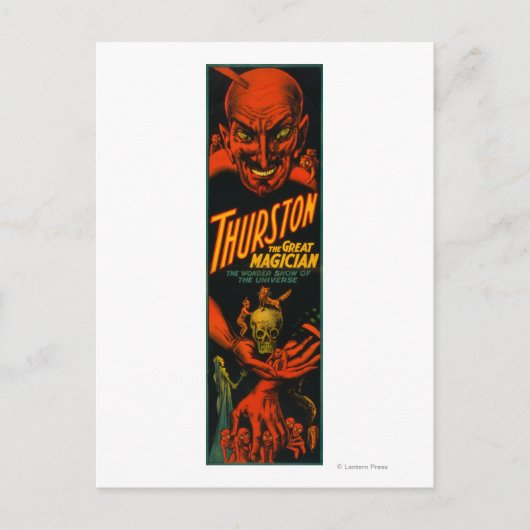 Thurston "Great Magicia Show of the Universe" Briefkaart (Voorkant)