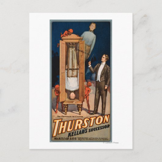 Thurston Kellar's opvolger Magic Poster Briefkaart (Voorkant)