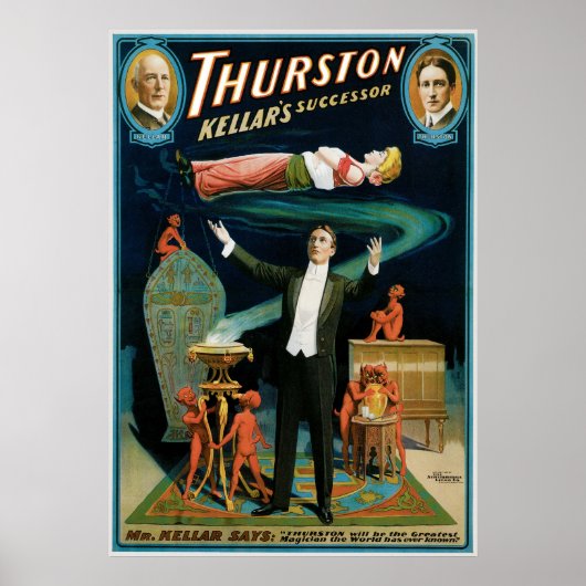 Thurston ~ Kellar's opvolger  Magische Wet Poster (Voorkant)