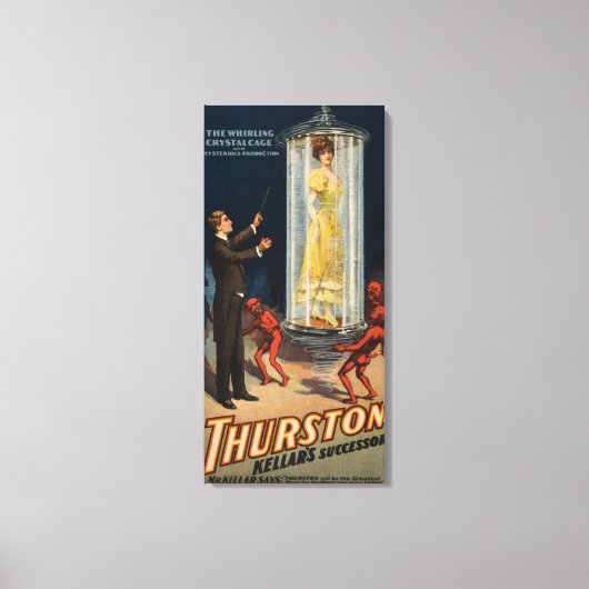 Thurston Kellar's opvolger - Vrouw in water Canvas Afdruk (Voorkant)