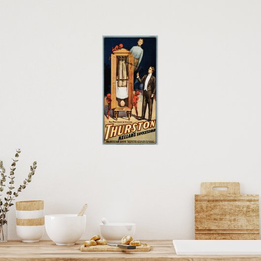 THURSTON Magicia De gevangene van het Show in het  Poster (Keuken)