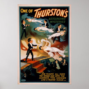 THURSTON Magicische illusionist VAUDEVILLE Poster