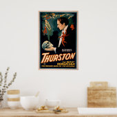 THURSTON Magicische illusionist VAUDEVILLE Poster (Keuken)