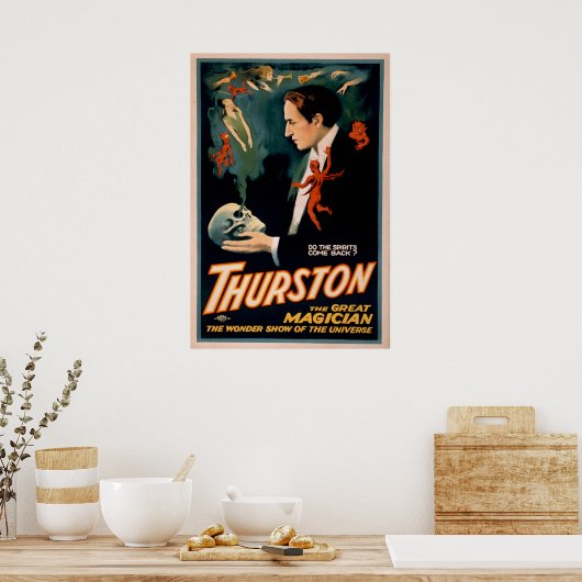 THURSTON Magicische illusionist VAUDEVILLE Poster (Keuken)