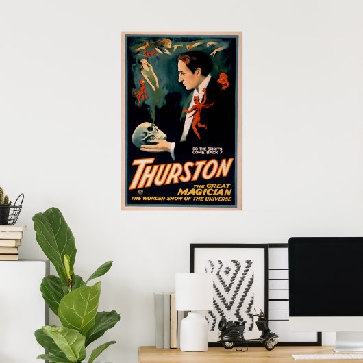 THURSTON Magicische illusionist VAUDEVILLE Poster (Thuiskantoor)