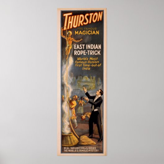 THURSTON Magicische illusionist VAUDEVILLE Poster (Voorkant)
