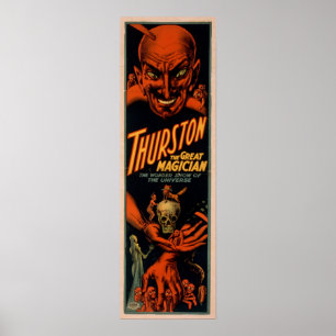 THURSTON Magicische illusionist VAUDEVILLE Poster