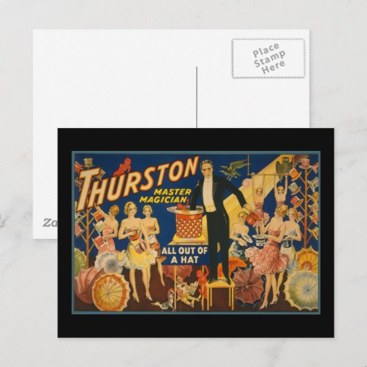 Thurston, meester goochelaar uit een pet briefkaart (Voorkant / Achterkant)