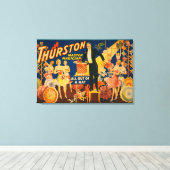 Thurston, meester Magicus "uit een Pet" Magisch Canvas Afdruk (Insitu (Houten vloer))