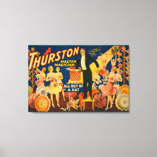 Thurston, meester Magicus "uit een Pet" Magisch Canvas Afdruk