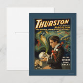 Thurston the Great Magician Holding Skull Magic Briefkaart (Voorkant / Achterkant)
