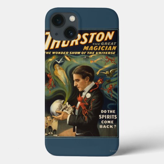 Thurston the Great Magician Holding Skull Magic Case-Mate iPhone Case (Achterkant)