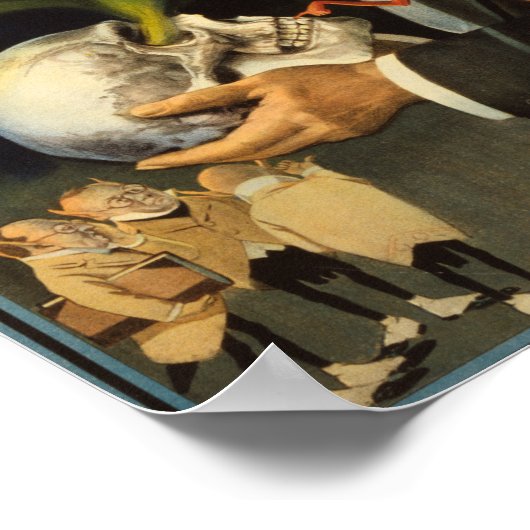 Thurston the Great Magician Holding Skull Magic Poster (Hoek)