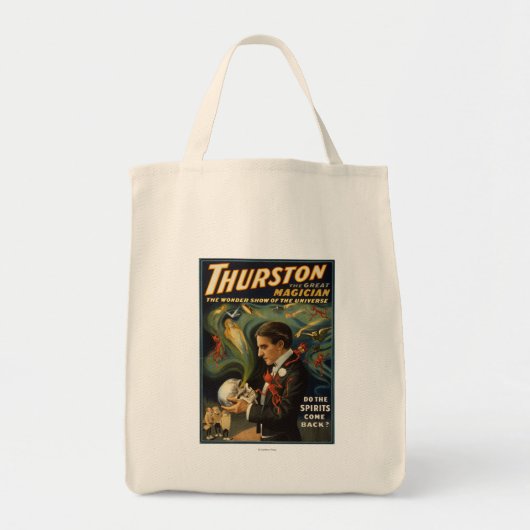 Thurston the Great Magician Holding Skull Magic Tote Bag (Voorkant)