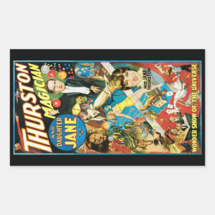 Thurston tovenaar & Jane ~ magische act Rechthoekige Sticker