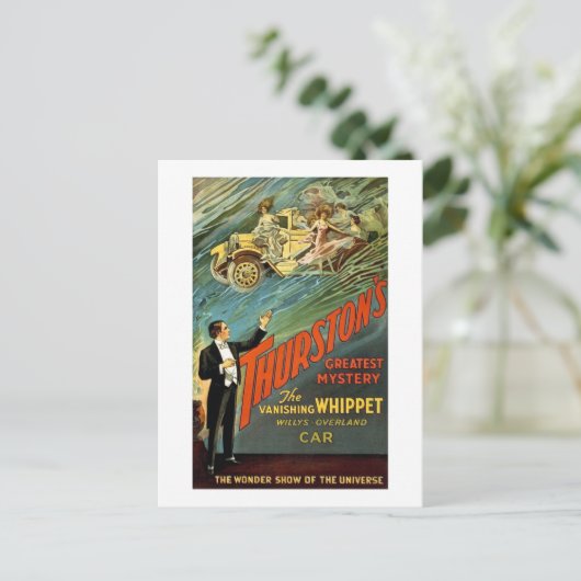 Thurston's grootste Mystery Vintage Ad Briefkaart (Staand voorkant)