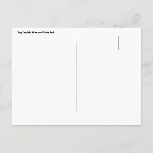 Thuy Tien Lake Abandoned Water Park Illustration Briefkaart (Achterkant)