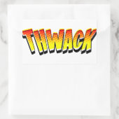 THWACK Comic Book Geluidseffect Rechthoekige Sticker (Tas)