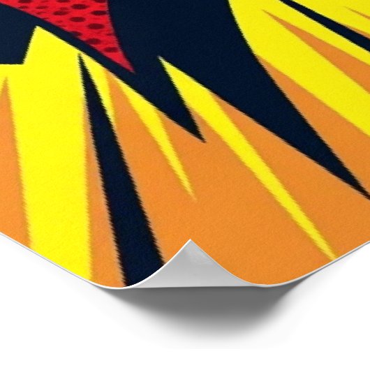THWACK! Eerste Punch Pop Art Impact Poster (Hoek)