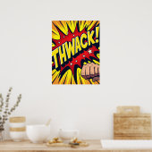 THWACK! Eerste Punch Pop Art Impact Poster (Keuken)