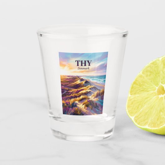 Thy Nationaal Park Denemarken Shot Glas (Voorkant)