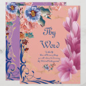 Thy Word Poem-gepersonaliseerd papier (Voorkant / Achterkant)