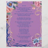Thy Word Poem-gepersonaliseerd papier (Achterkant)