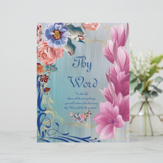 Thy Word Poem-gepersonaliseerd papier (Staand voorkant)