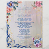 Thy Word Poem-gepersonaliseerd papier (Achterkant)