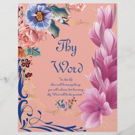 Thy Word Poem-gepersonaliseerd papier (Voorkant)