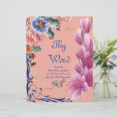 Thy Word Poem-gepersonaliseerd papier (Staand voorkant)
