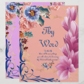 Thy Word Poem-gepersonaliseerd papier (Voorkant / Achterkant)