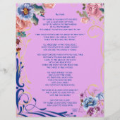Thy Word Poem-gepersonaliseerd papier (Achterkant)